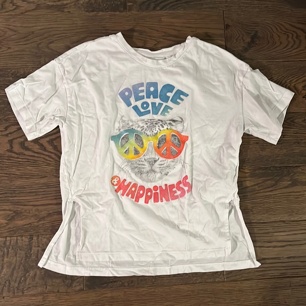 Peace Love Happiness Girls Tshirt